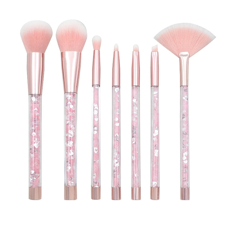 

7Pcs Eyebrow Make Up Brush Glitter Crystal Diamond Handle Makeup Brushes Set Powder Foundation Cosmetic Tool Easy to Use
