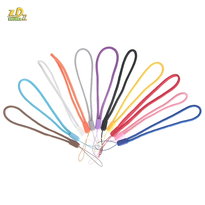 

nylon round short strap hand wrist lanyard holder for digital camera usb mp5 flash drive Lanyards phone case 18cm cheap 3000pcs