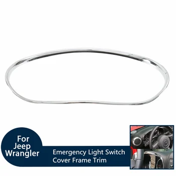 

Fit For Jeep Wrangler 2011-2017 Emergency Light Switch Cover Frame ABS Decorative Sticker Auto Interior Accessories
