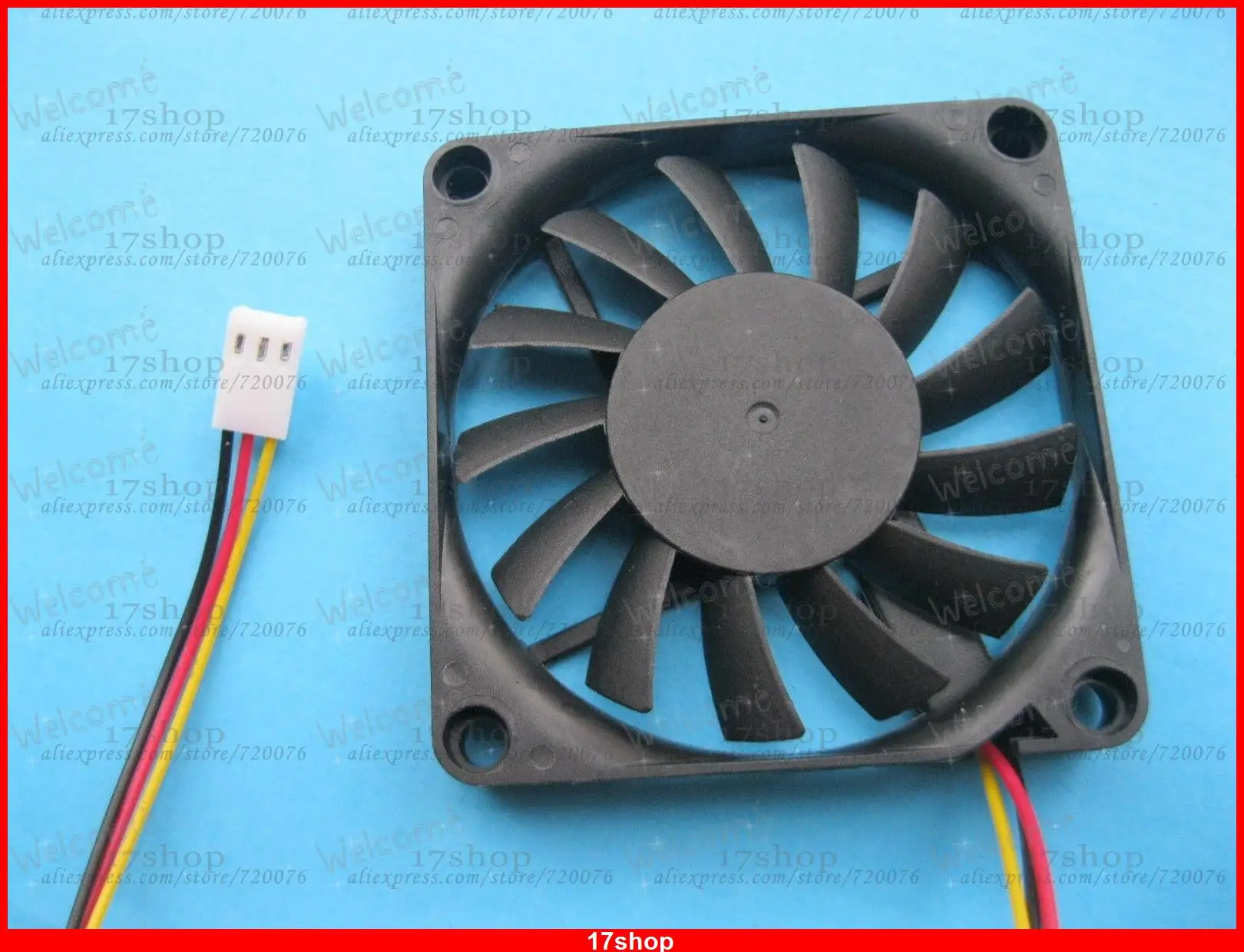 6 pcs Brushless DC Cooling Fan 5V 7010S 13 Blades 70x70x10mm 3 pin