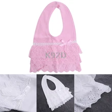 Водонепроницаемый слюнявчик для кормления для маленьких девочек; кружевной нагрудники бандана; N09