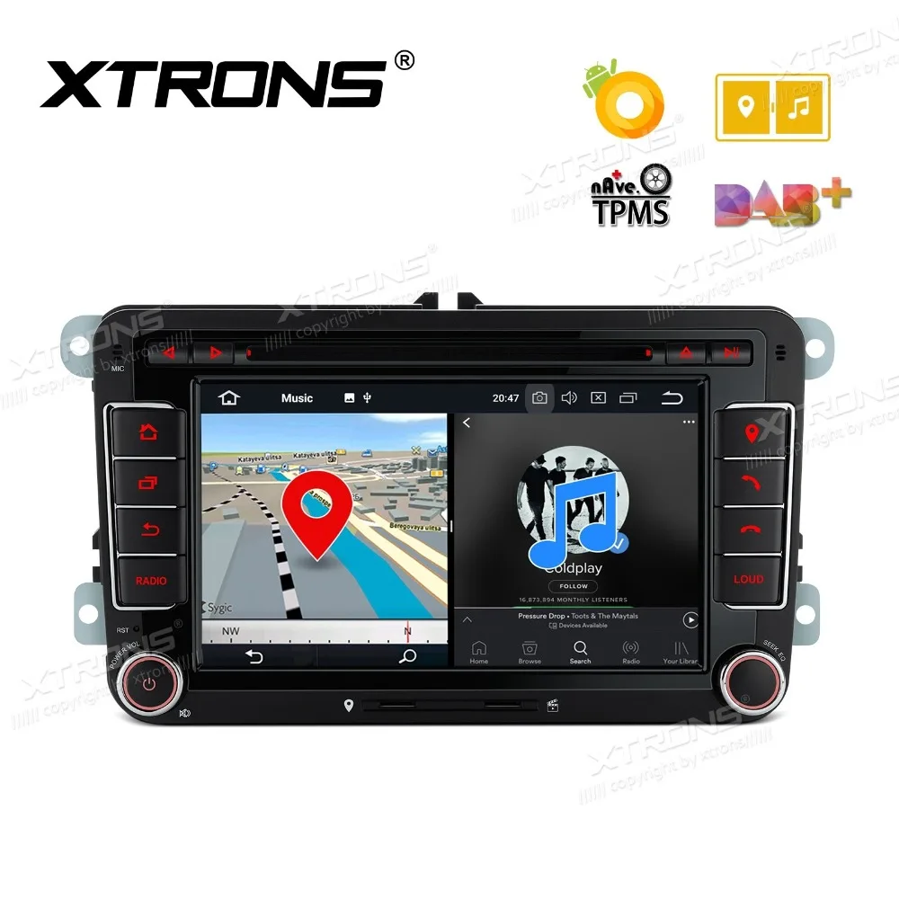 Top 7" Android 8.0 Car DVD Multimedia Navigation GPS Radio for VW Vento T5 Transporter Multivan Tiguan Touran Sharan Magotan Golf 5