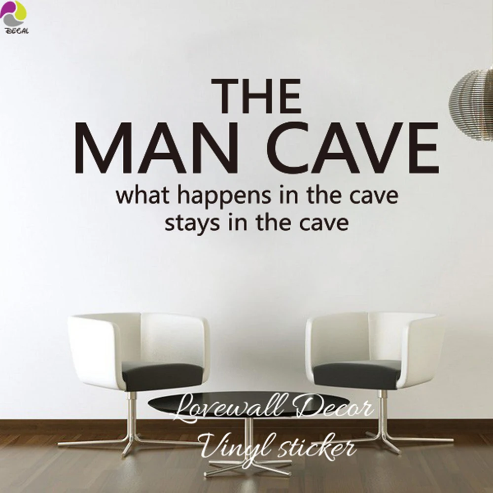 The Man Cave What Happens In The Cave Stays In The Cave Wall Sticker
