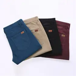 Новые мужские повседневные штаны из эластичной ткани, обтягивающие узкие Обрезанные штаны с карманом, большие размеры 44, 46, CY-7104