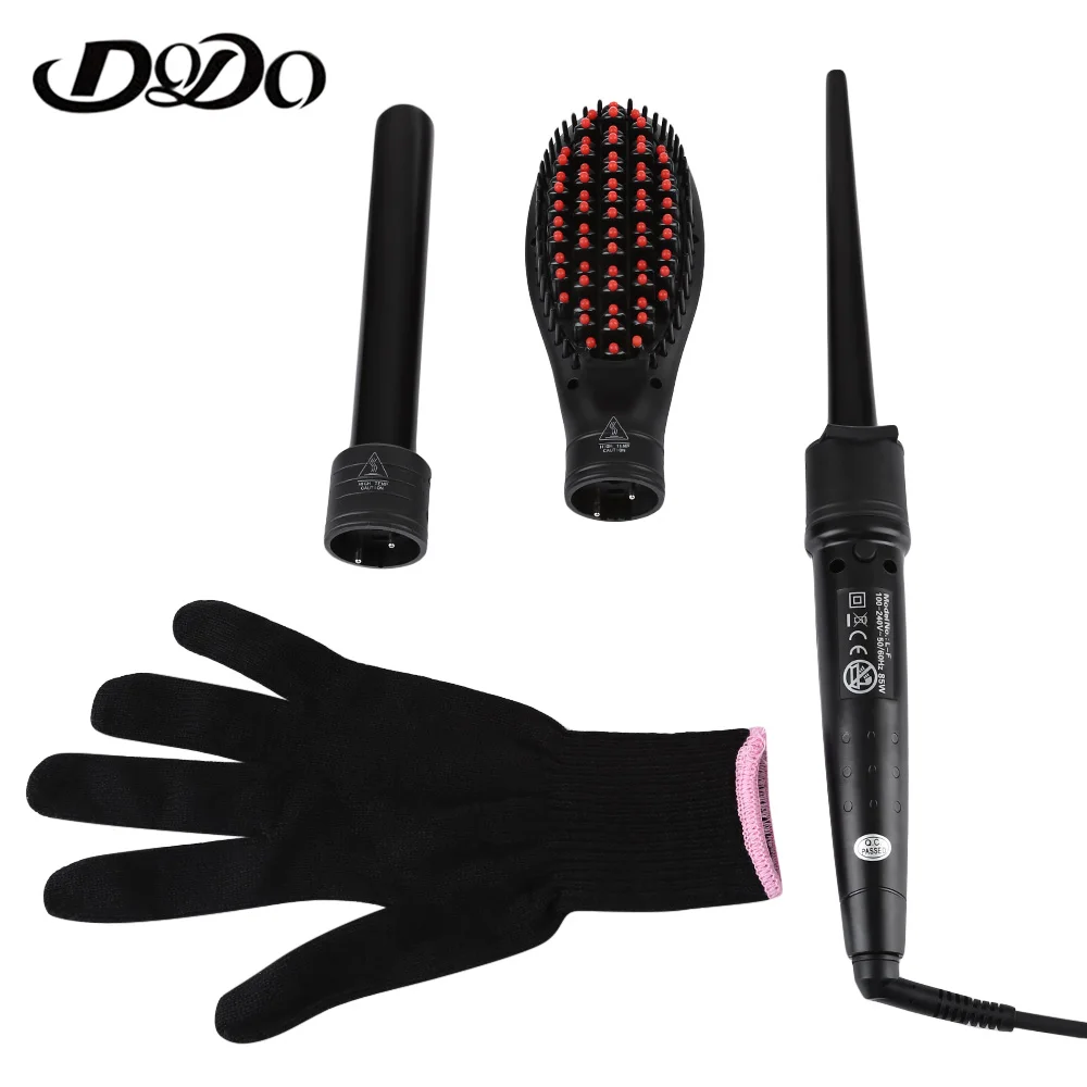 

DODO Interchangeable Electric 3 In 1 Hair Curler Clip Tube Brush Styling Tool Ceramic Tourmaline Technology Hair Beauty Set