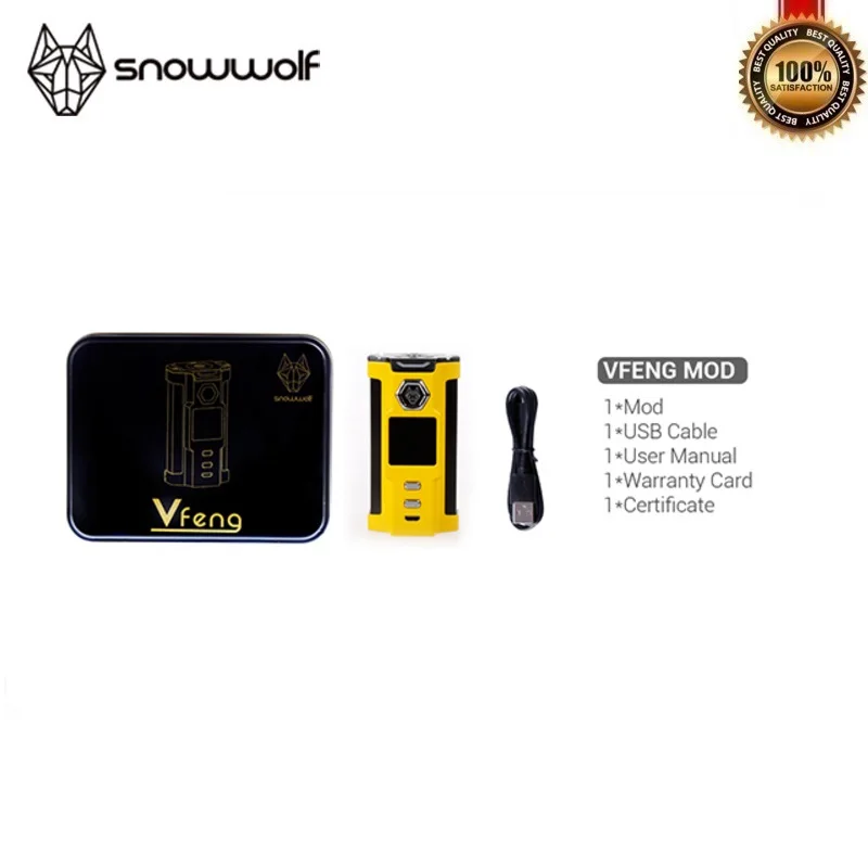 100% Оригинальные сигелеи Snowwolf VFeng 230 W мод Большой OLED дисплей со светодиодной