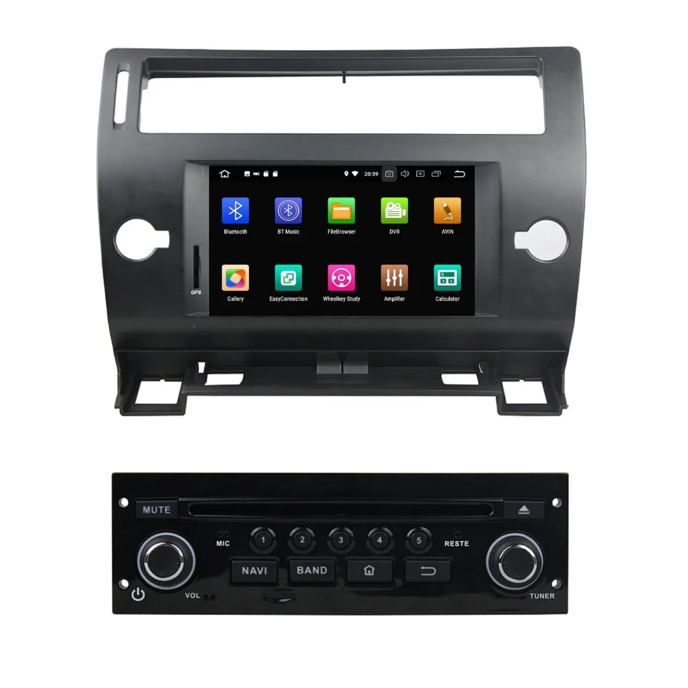 Best 7" Android 8.0 Car Radio DVD Stereo Multimedia for Citroen C4 2005-2011 4GB RAM GPS Bluetooth WIFI USB DVR Mirror-link 32GB ROM 1