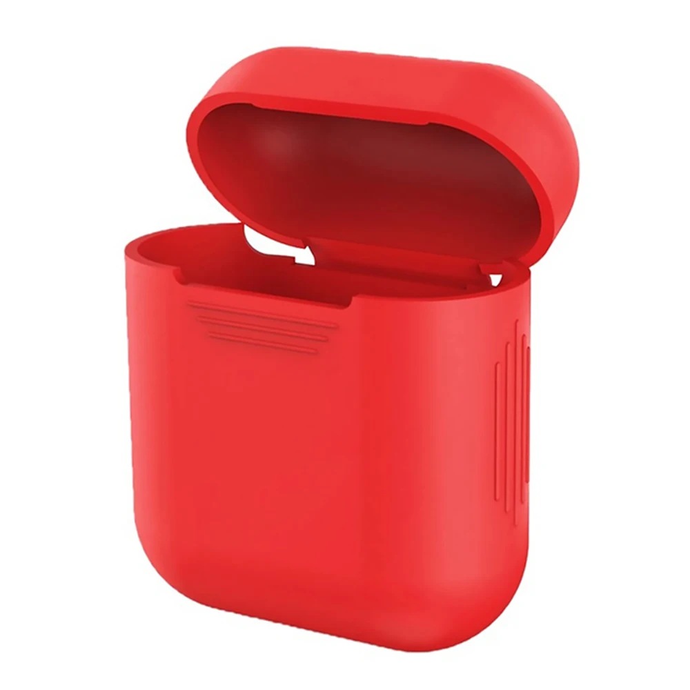 Red ТПУ силиконовый Bluetooth беспроводной чехол для наушников для AirPods 1 защитный чехол Аксессуары для Apple AirPods 2-й зарядной коробки - Цвет: Red