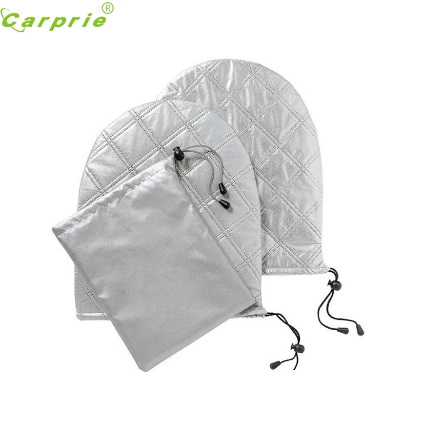 

Silver Auto Car Rear View Side Mirror Frost Guard Snow Ice Winter Waterproof Cover Fit Most Universal Cars SUV Van Truck 90718