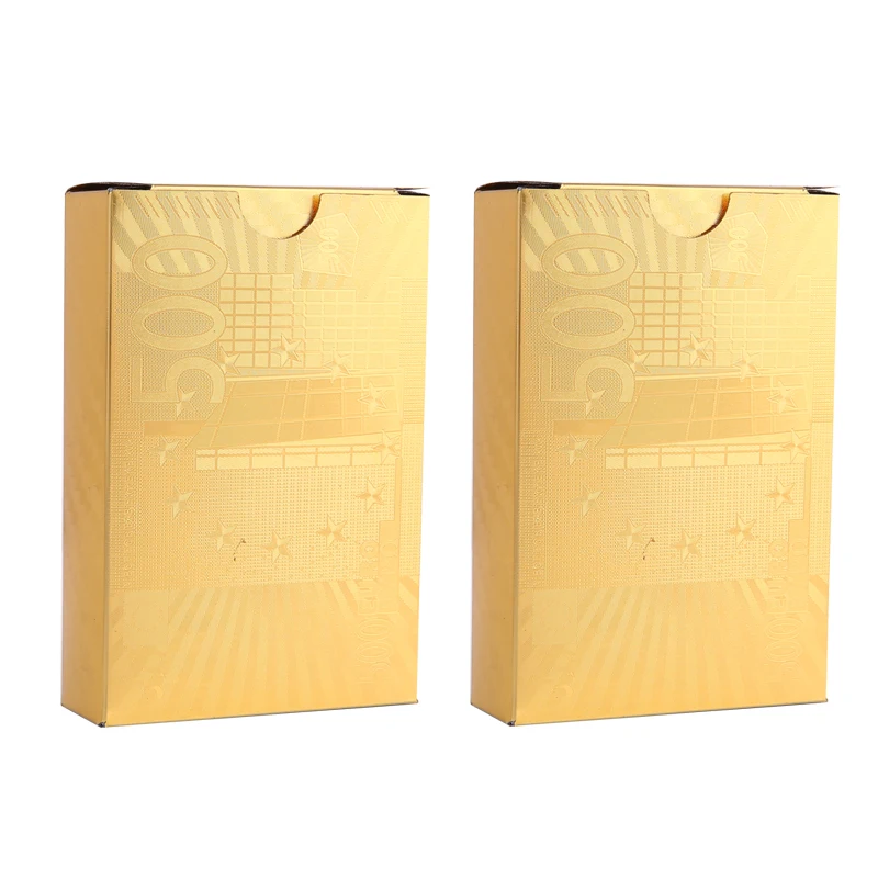 

EURO Style-01 Playing Cards Waterproof Plastic Poker Card Game Durable Creative Gift Card Plastic Playing Card Poker (2PACKS)