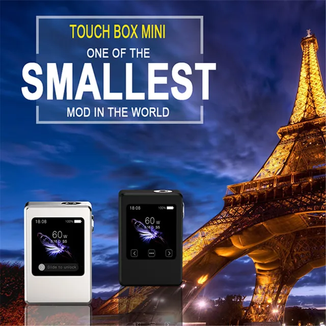 Новые прибытия smy окно touch mini электронный ящик сигарет мод 60 Вт 12 В e кальян мини мод окно