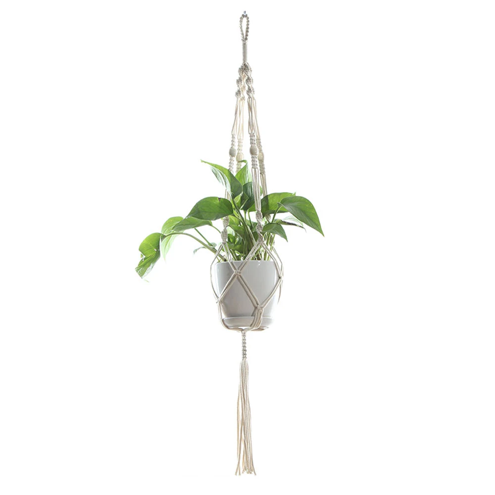 Vintage Decor Macrame Plant Hanger Basket Flowerpot Plant Holder Macrame Hanging Knotted Lifting Rope Garden Home Decor Hot - Цвет: A4