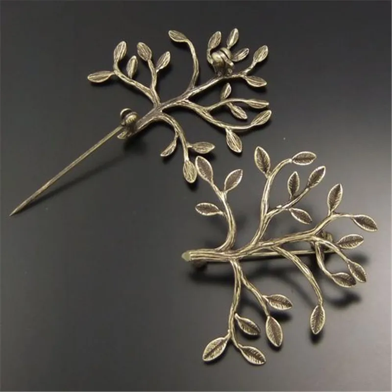 

Antique Bronze Tone Copper Tree Pin Brooch 36*33mm 4pcs 02772