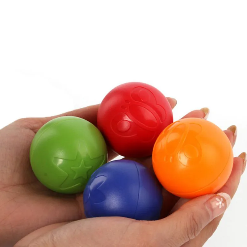 

4pcs/lot Eco-friendly Colorful Bouncing Ball Toys For Baby Rattles Grasping Ball Educational Outdoor Sport Toy For Infant Kids