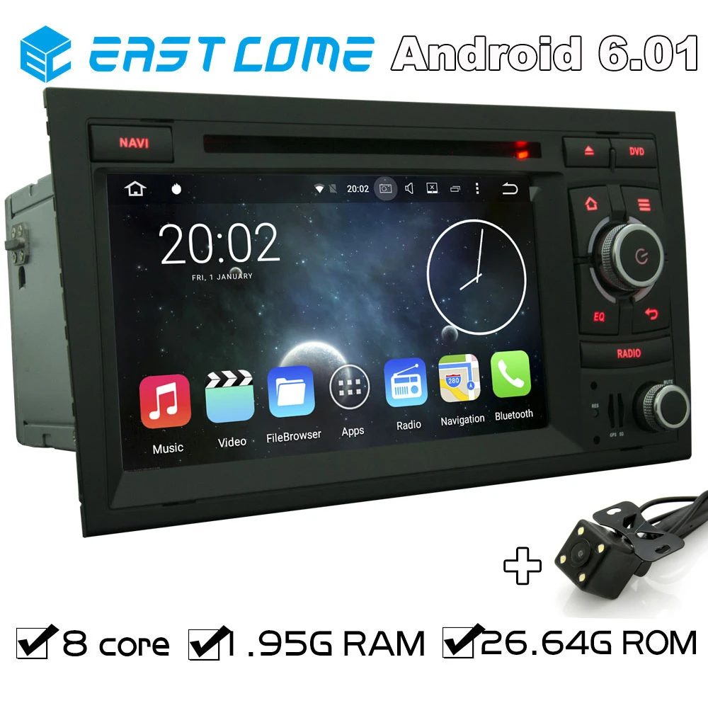 Чистый Android 6 0 Автомобильный DVD для AUDI A4 2002 2003 2004 2005 2006 2007 SEAT EXEO 2009 2010 2011 2012 с