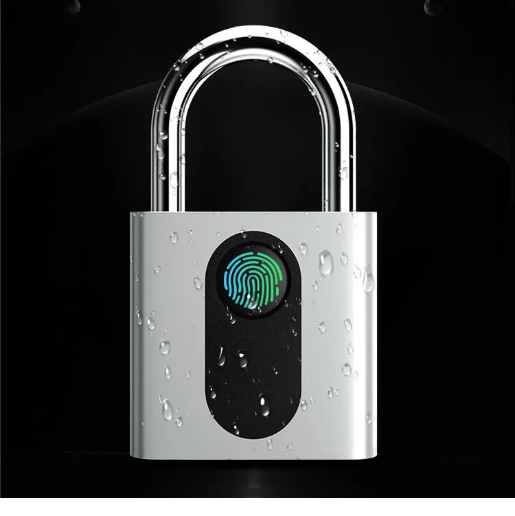 Fingerprint Padlock Waterproof IP65 Zinc alloy Case Smart Electronic Lock Anti-Theft for cabinet bag wooden glass door lock