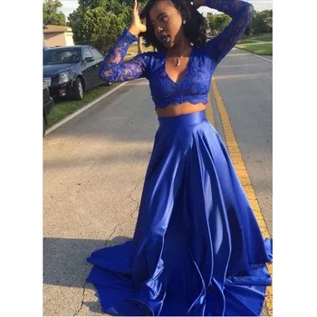 

New Royal Blue Satin Long Skirt Floor-Length Women Skirts For Prom High Quality Custom Made South African Evening Skirt