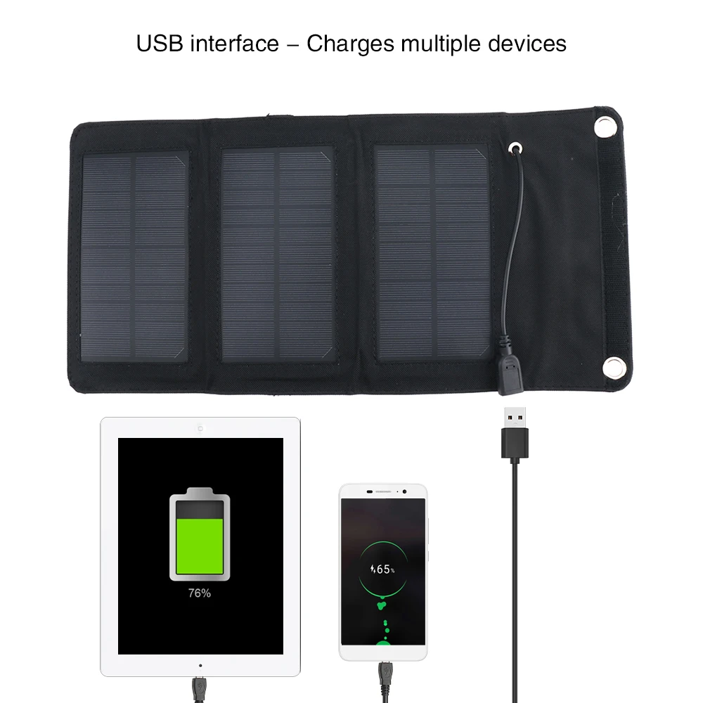 

5W 7W 10.5W 40W Solar Cells Charger 5V 1A 1.4A 2.0A 2.4A USB Output Devices Portable Folding Solar Panels for Smartphones Laptop