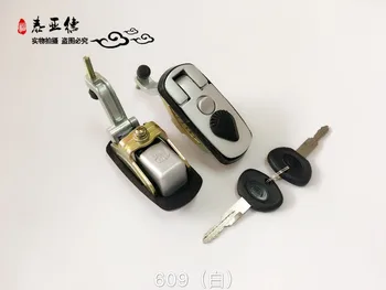 

Bus part passenger/side door lock/ key 609 white for yutong / zhongtong /kinglong /higer bus free shipping one piece