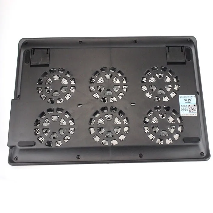 1PC  pc cpu cooler 6  70mm Fan USB Blue LED Light Laptop Notebook Cooling Cooler Pad Stand for 10--17 inch notebook wholesale