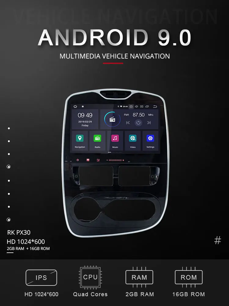TOPBSNA Android 9,0 Автомобильный DVD плеер для Clio 2013 Авто Радио RDS Wi-Fi gps стерео навигации зеркало ссылка