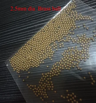 

2.5mm Dia H62 Brass Solid Industry Ball, about 1000 pcs/lot