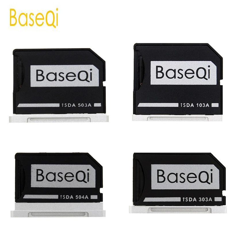 BaseQi Aluminum Micro SD/TF Memory card adapter Expand Storage SD Card reader for MacBook Pro Retina 13\