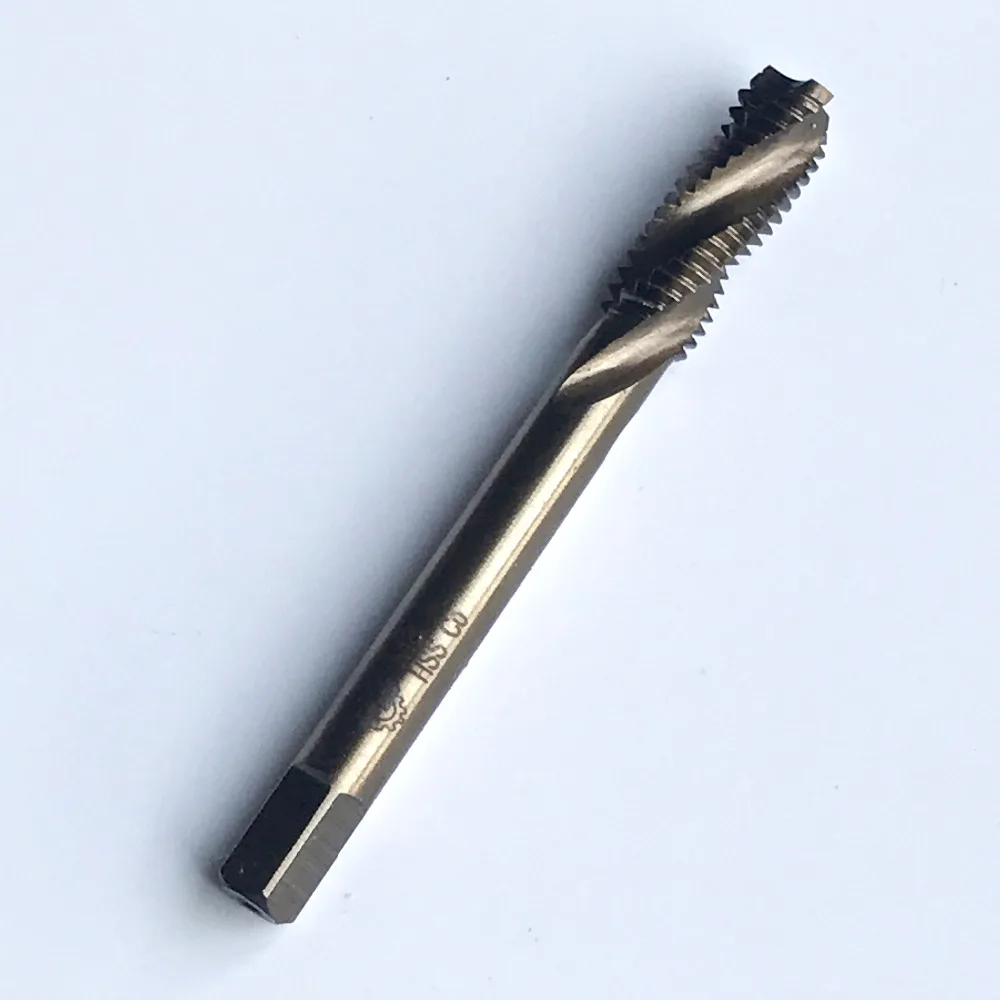 

Free shipping of 1PC high quality M9*1.25 HSS M35 Co 5% Full CNC grinded Machine sprial flute Taps Screw Taps for SS workpiece