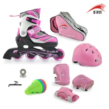 African leopard 0304 full set child skating shoes roller skates flash roller skates adjustable child