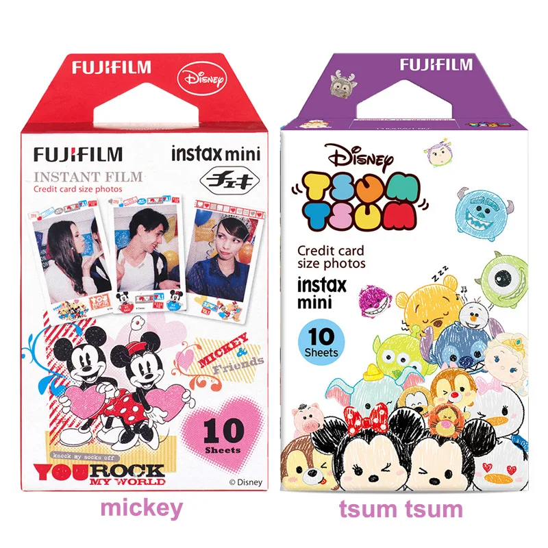 Подлинная пленка Fujifilm Instax Mini 20 листов ЦУМ+ Микки для Instax mini 9 8 7s 25 50 70 90 мгновенная камера SP1 SP2 принтер