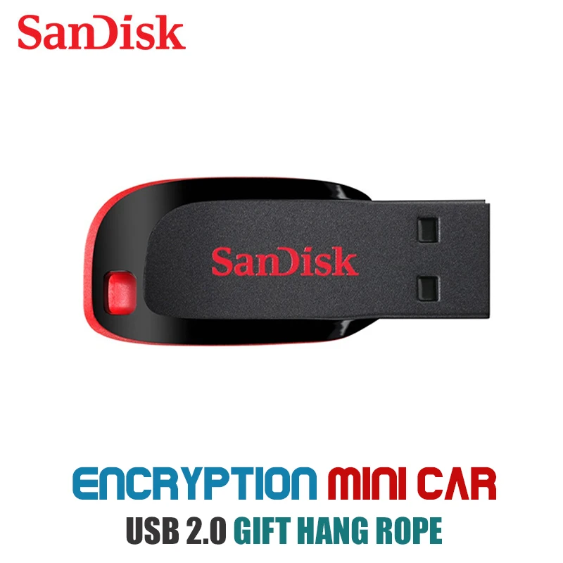 SanDisk флеш накопитель USB 32 Гб 64 ГБ 8 16 pendrive CZ50 2 0 карта памяти 128 шифрование Мини Авто