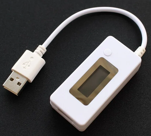 KCX-017 с белым шлейфом Амперметр ЖК-дисплей дисплей мини USB Напряжение ток емкость монитор метр тестер 3 V-7 V детектор мобильный прибор для испытания источника питания