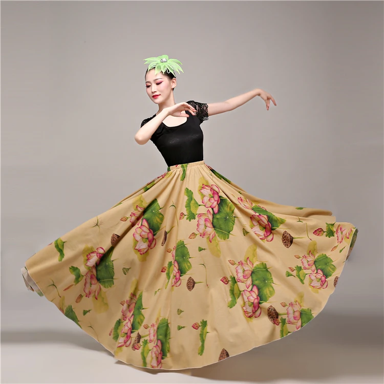 Flamenco Skirt for Women Choruses Opening Dances Swaggering Skirts Belly Half-skirts Spanish Dance Skirt Dropshipping