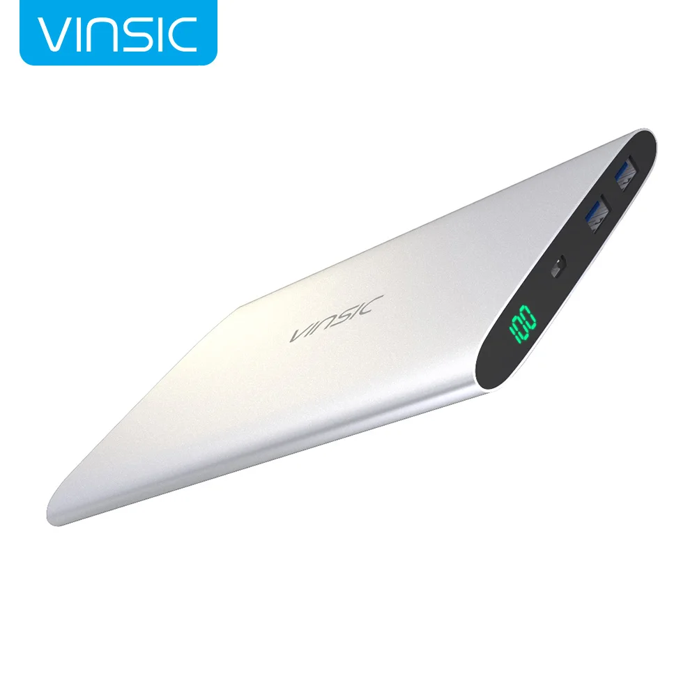 Vinsic Alien P7 15000mAh Power Bank Super Slim 5V/2.4A Dual Smart USB Port External Mobile Battery Charger for iPhone X Xiaomi