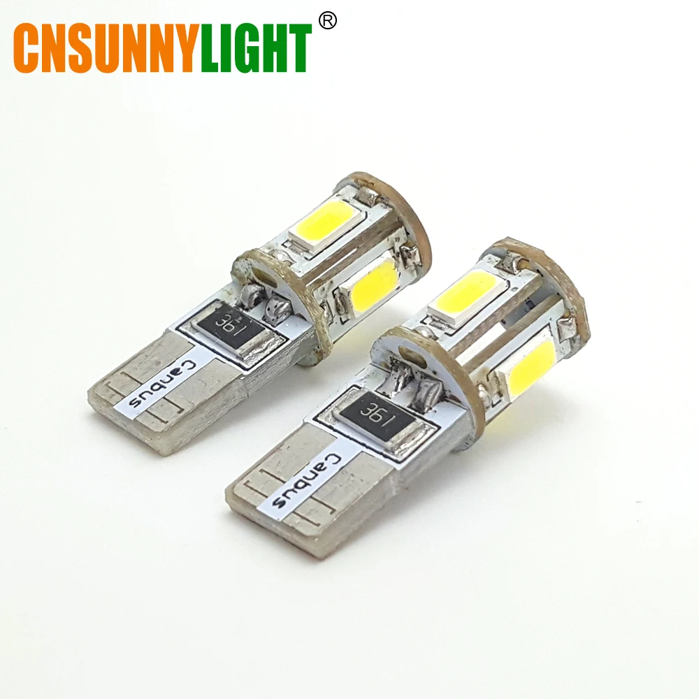 CNSUNNY светильник автомобиля светодиодный лампы T10 W5W 194 168 5730 5SMD никаких ошибок выявлено не было 12V для Audi Q5 авто Интерьер лампы светильник чтение боковая сигнальная лампа