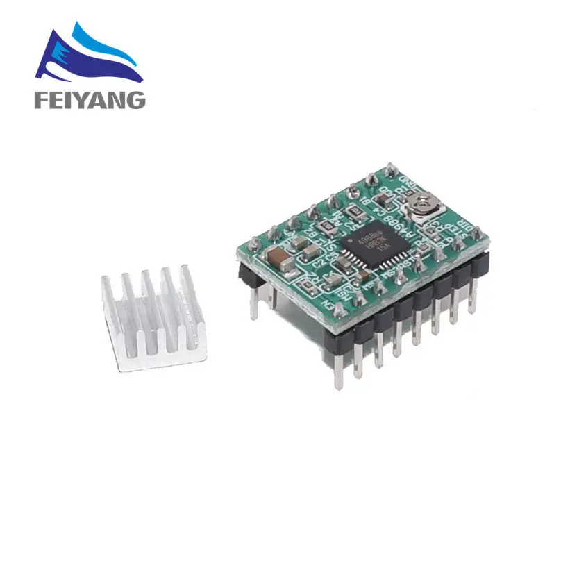 3D أجزاء الطابعة StepStick A4988 DRV8825 محرك متدرج سائق مع الحرارة بالوعة الناقل Reprap RAMPS 1.4