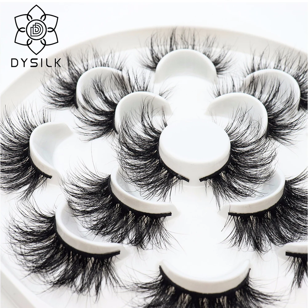 DYSILK 7 пар 25 мм 5D толстые норковые Искусственные ресницы длинный макияж