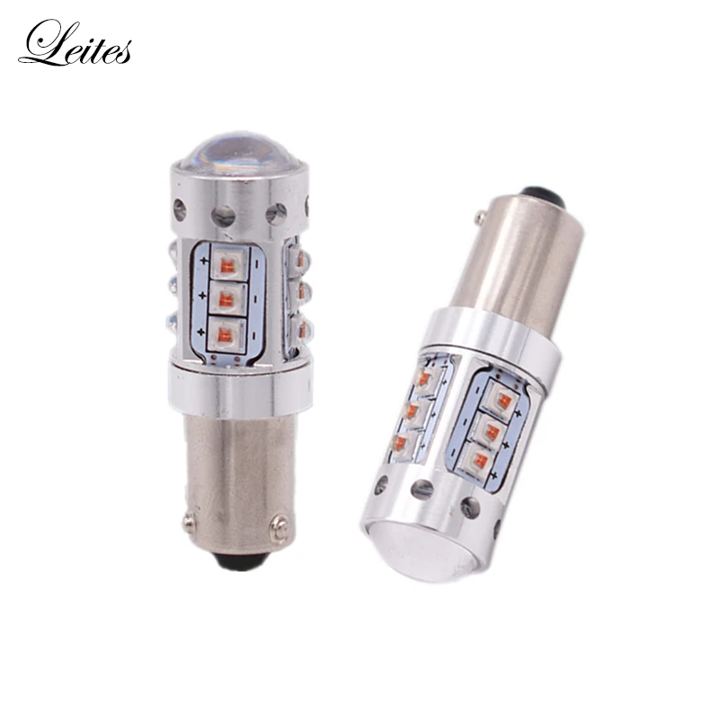

Leites 2PCST4W BAY9S BA9S BAX9S XBD Chips H6W H21W Led Canbus Error Free LED Reverse Lights 80W Amber/Yellow