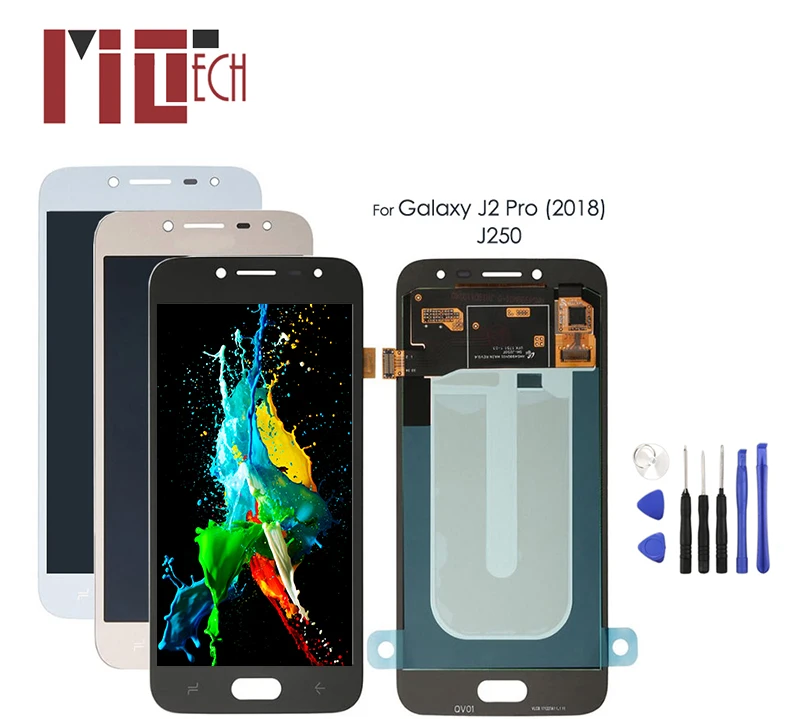 

AMOLED For Samsung Galaxy J2 2018 Pro J250 J250F J250H J250M LCD Display Touch Screen Digitizer Assembly Adjust 5''