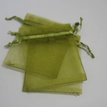100 шт/партия Мох Зеленый цвет органзы сумки 7x9 см свадебные любимые подарочные сумки ювелирные изделия сумки
