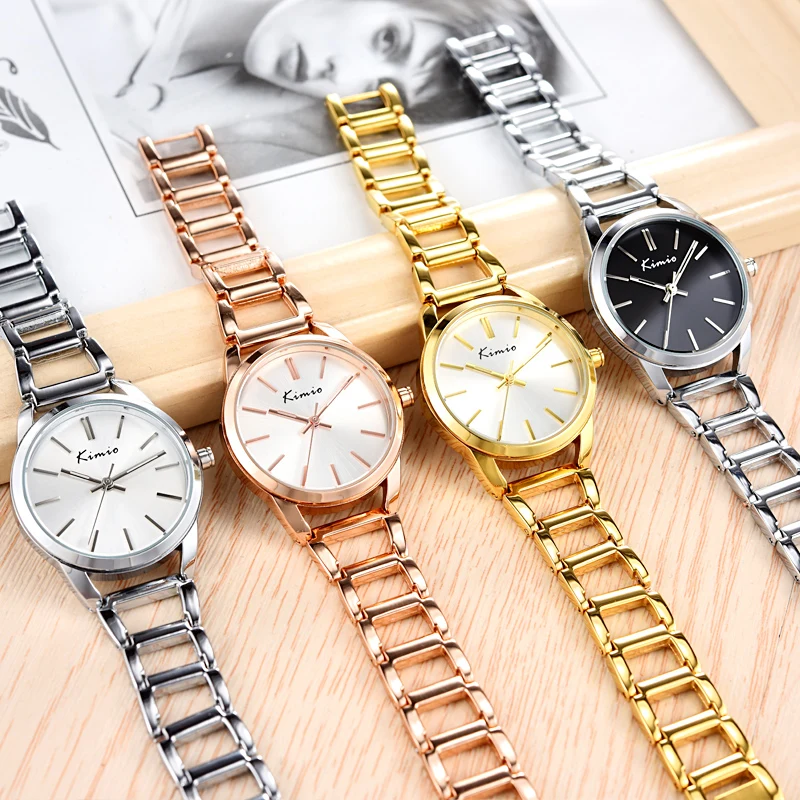 KIMIO Simple Quartz Watches Women Fashion Watch 2016 Hollow Bracelet Ladies  Watches Woman Dress Wristwatch Women's Watches