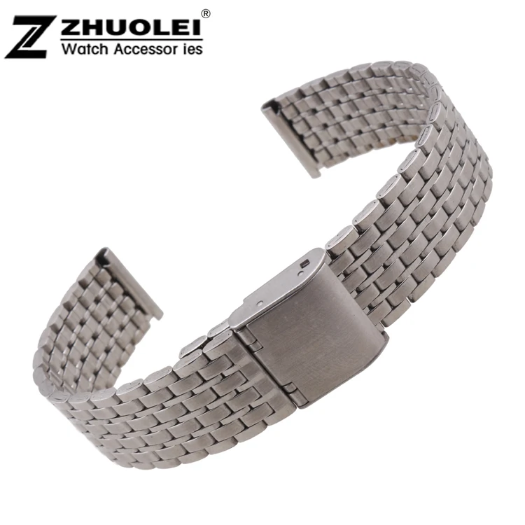 

16mm New Ladies Watch Strap Bracelet Stainless Steel Band Deployment Clasp With Free Tools