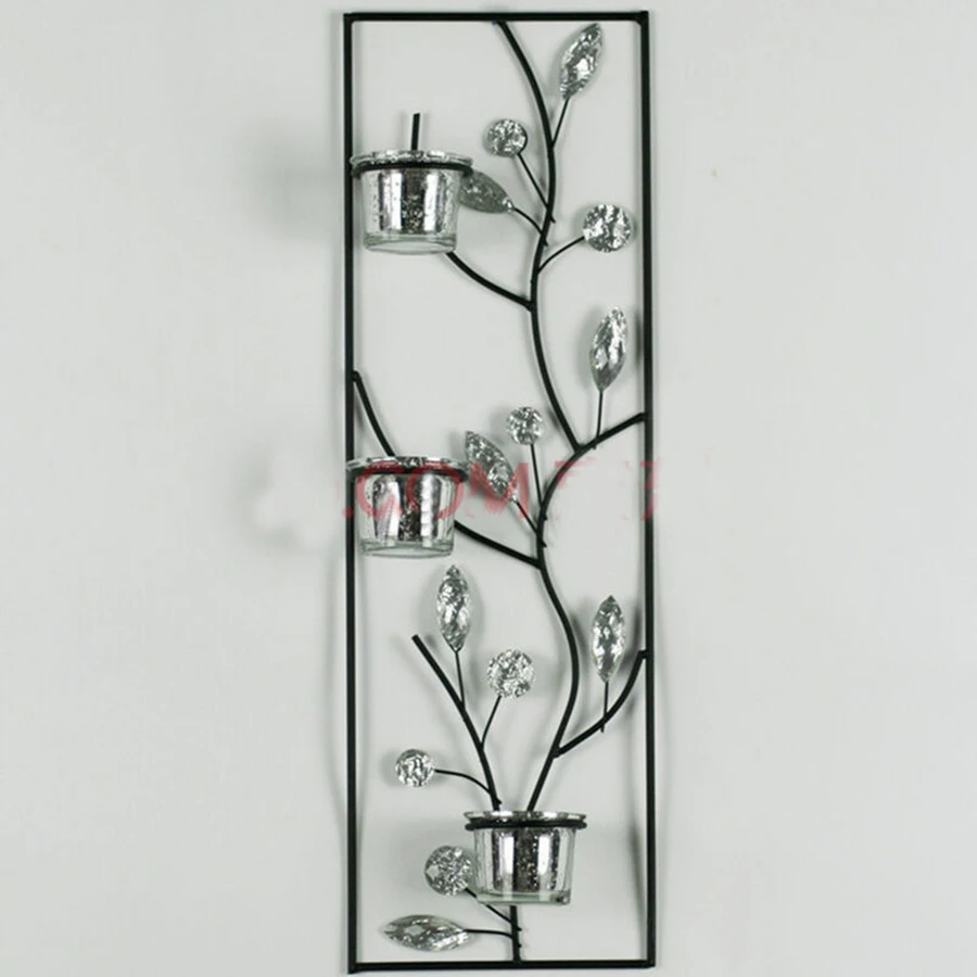 Métal mur de fer bougeoirs pour décoration murale lanterne bougie mur lampe marocaine lampe mur chandelier