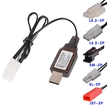 

9.6V Charger USB Built-in chip Ni-Cd/Ni-Mh Battery Charger Electric toys RC car ship Robot tank EL/JST/SM/L6.2-2P/L6.2-3P