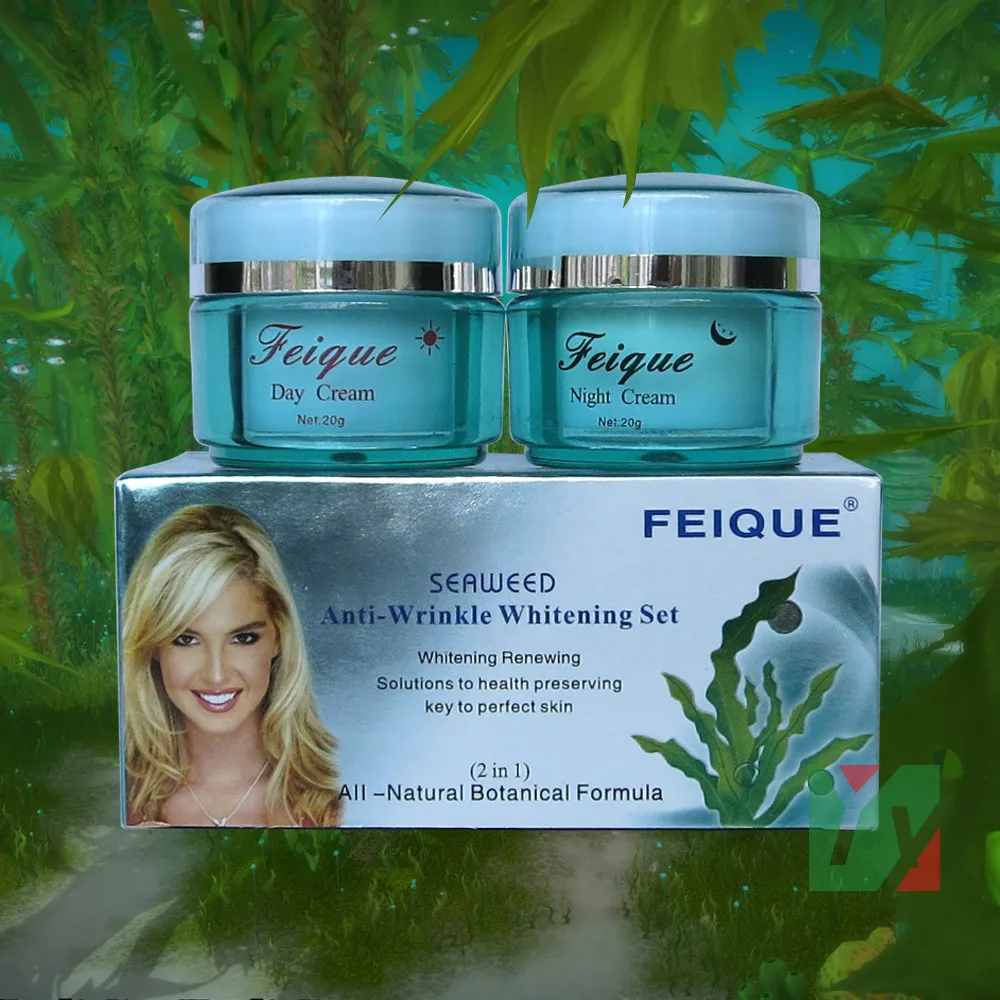 

New FEIQUE SEAWEED remove wrinkle cream anti freckle cream 20g+20g facial cream 4sets/lot face care