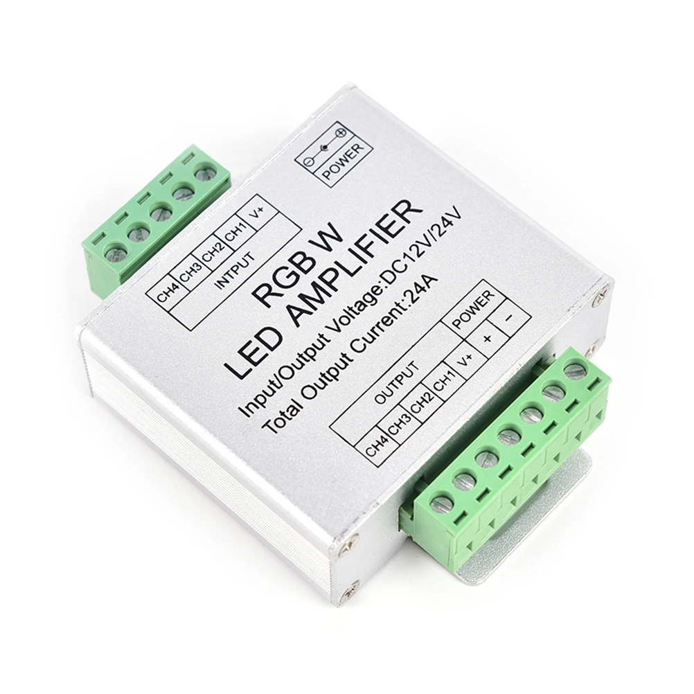 DC12V-24V Led RGBW S p Amplifier 24A Led Amplifier RGBW S p Power Repeater Console Controller