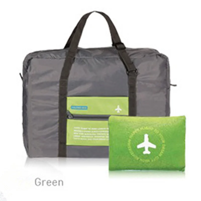 Модная Водонепроницаемая дорожная сумка, Большая вместительная сумка, Женская нейлоновая складная сумка, унисекс, сумка для багажа, дорожная сумка - Цвет: Green