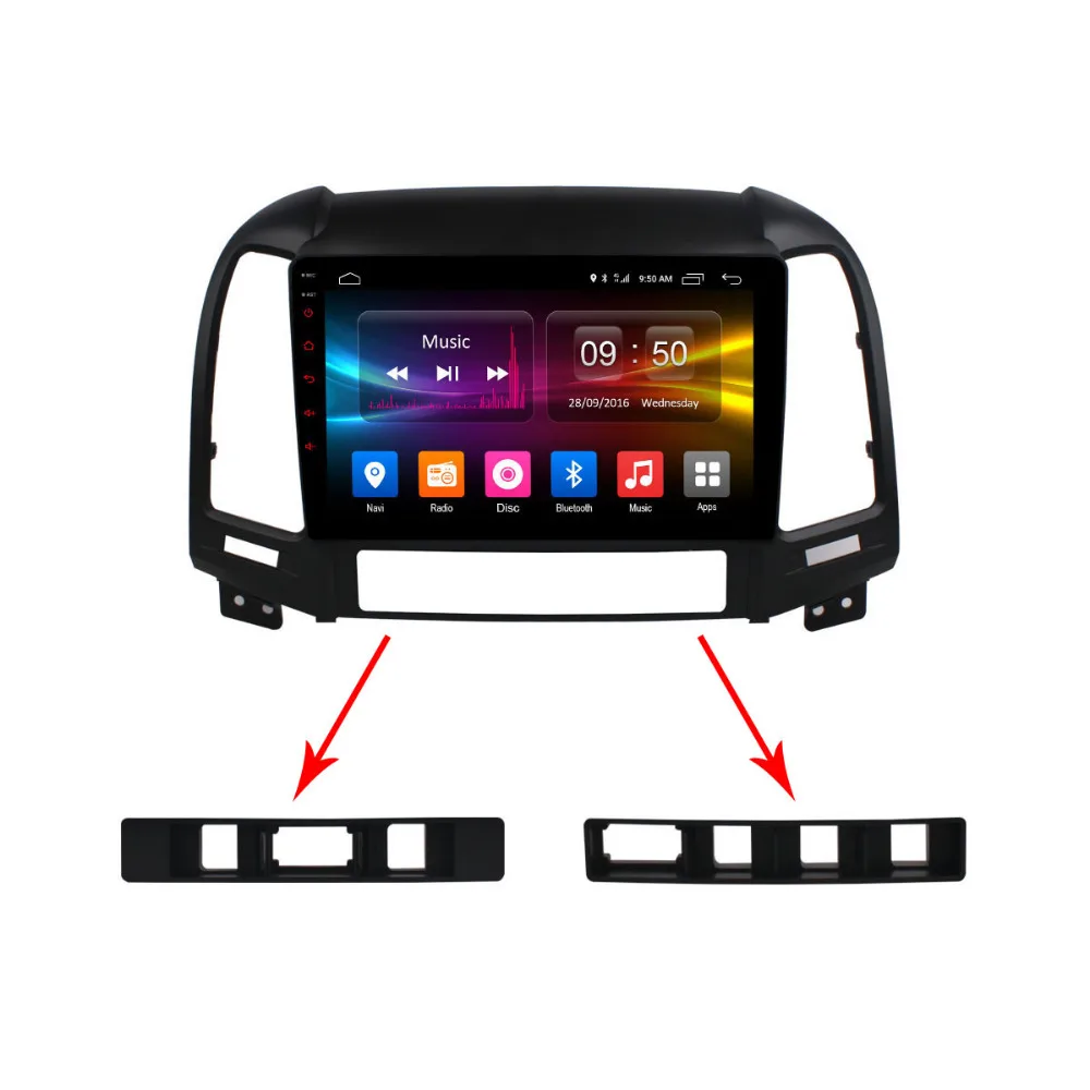 Best IPS Android 8.1 2G RAM 8Core 4G LTE CAR DVD Player GPS Map Bluetooth 4.1 RDS Radio Wifi for Hyundai Santa Fe 20072008 2009 2010 0