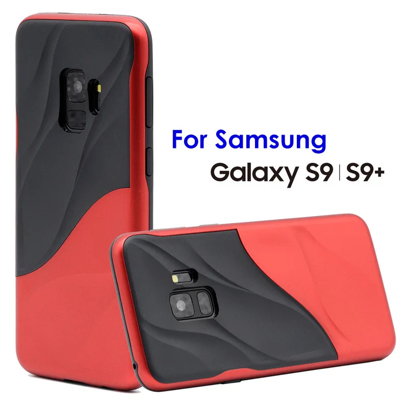 Phone Case For Samsung Galaxy S9 Plus 3D Water Ripple Ultra Slim 2in1 TPU+PC Hybrid Coque Soft
