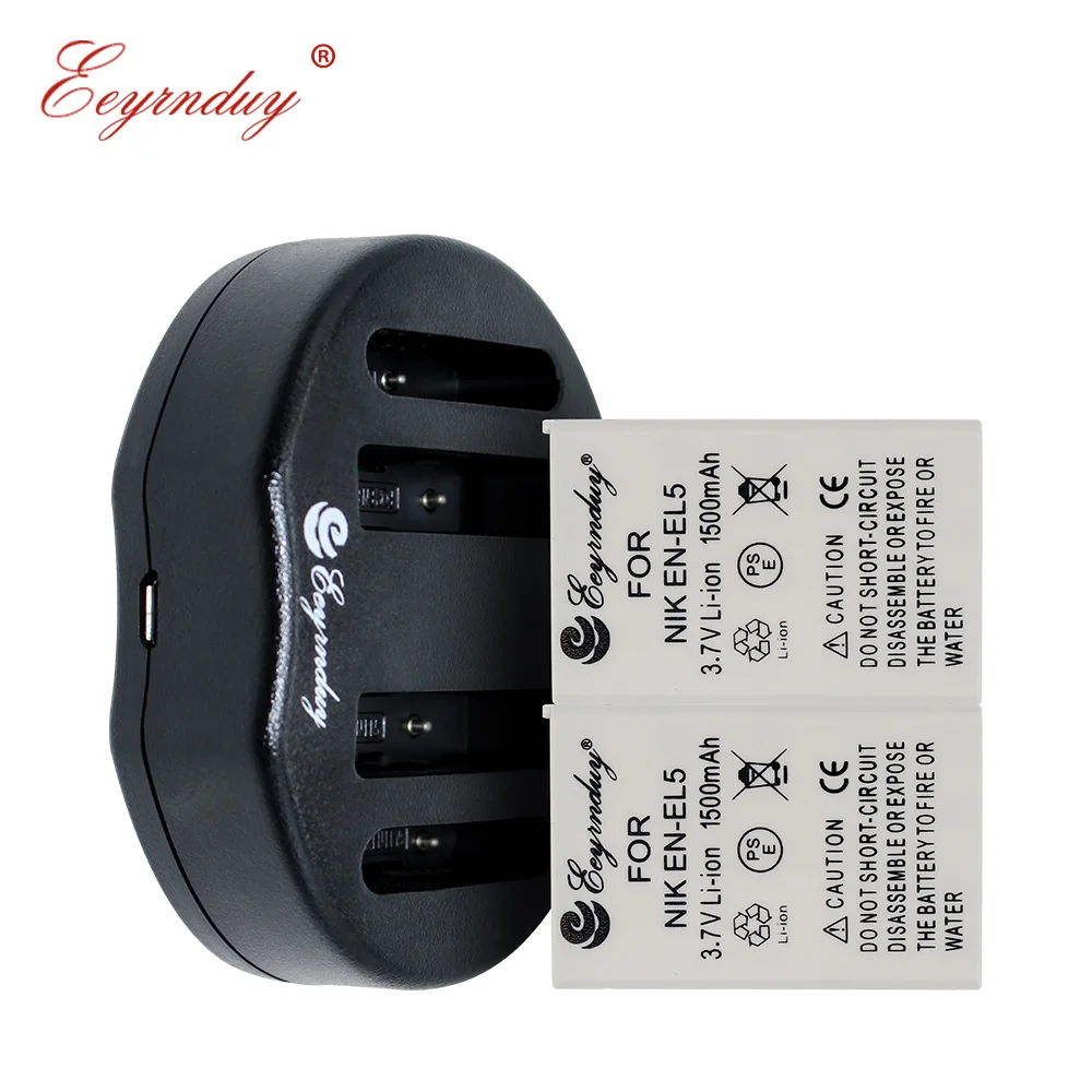 

2pcs battery + USB Dual chaeger EN-EL5 ENEL5 For Nikon For Coolpix P80 P90 P100 P500 P510 P520